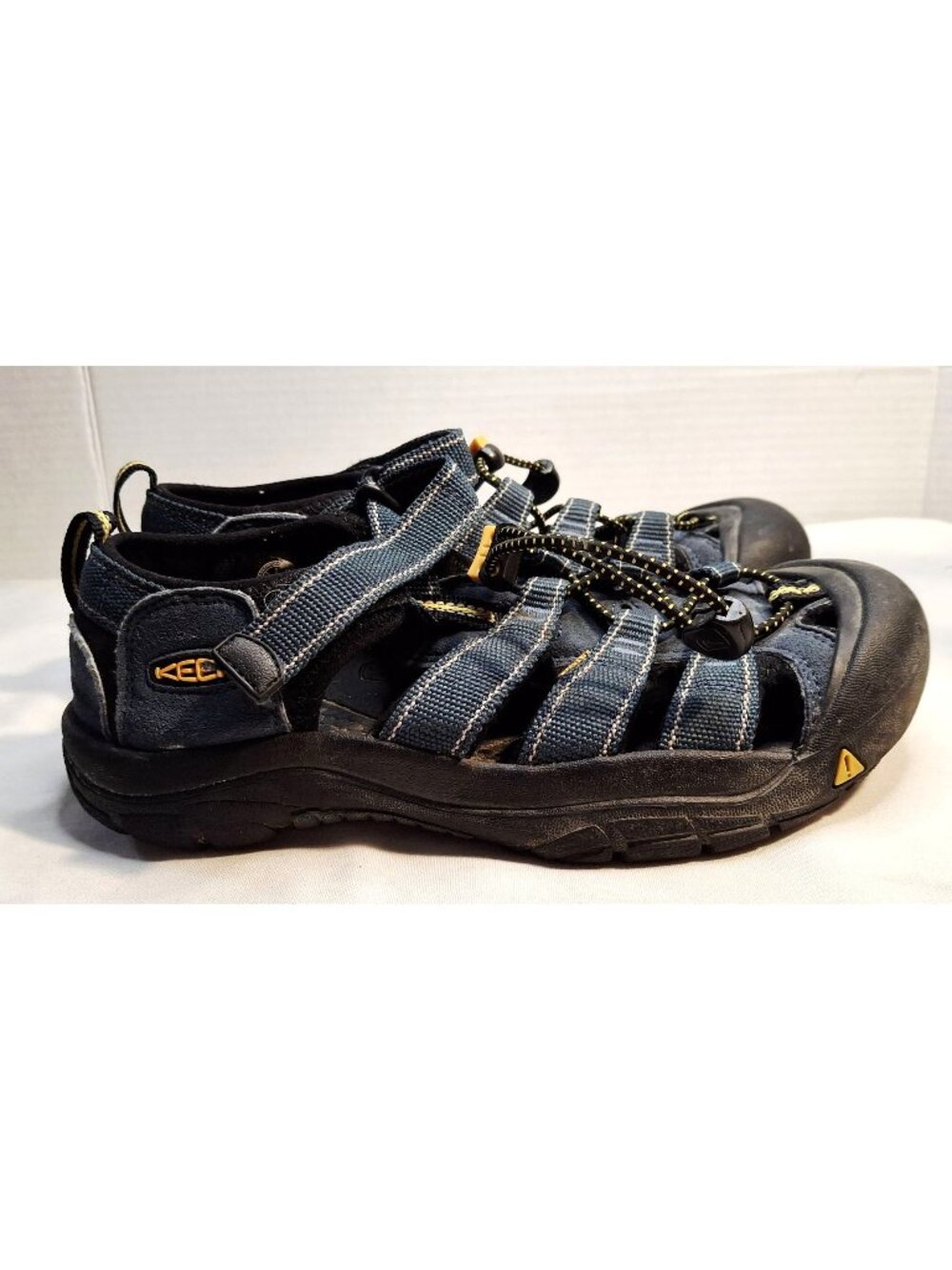 Keen Womens US 5 Waterproof Sandals Blue/Black With Adjustable Straps & Rubber T